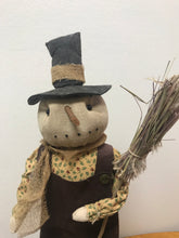 Load image into Gallery viewer, Cal Standing Snowman with Broom
