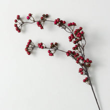 Load image into Gallery viewer, Dark Red Berry Twig Spray