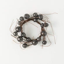 Load image into Gallery viewer, Gray Jingle Bell Mini Wreath