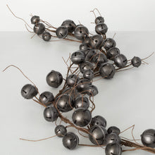 Load image into Gallery viewer, Gray Jingle Bell Twig Garland
