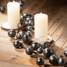 Load image into Gallery viewer, Gray Jingle Bell Twig Garland