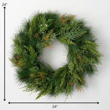 Load image into Gallery viewer, Mixed Pine & Juniper Wreath