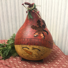 Load image into Gallery viewer, Carved Lighted Snowman Gourd
