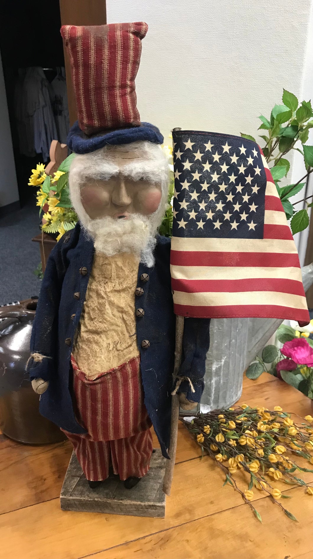 Clay Faced Standing Uncle Sam