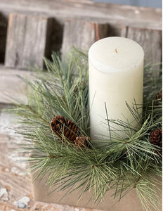 Southern Pine Candle Ring 10”