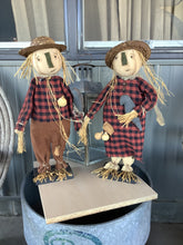 Load image into Gallery viewer, Mrs. Scarecrow Standing Fabric Doll
