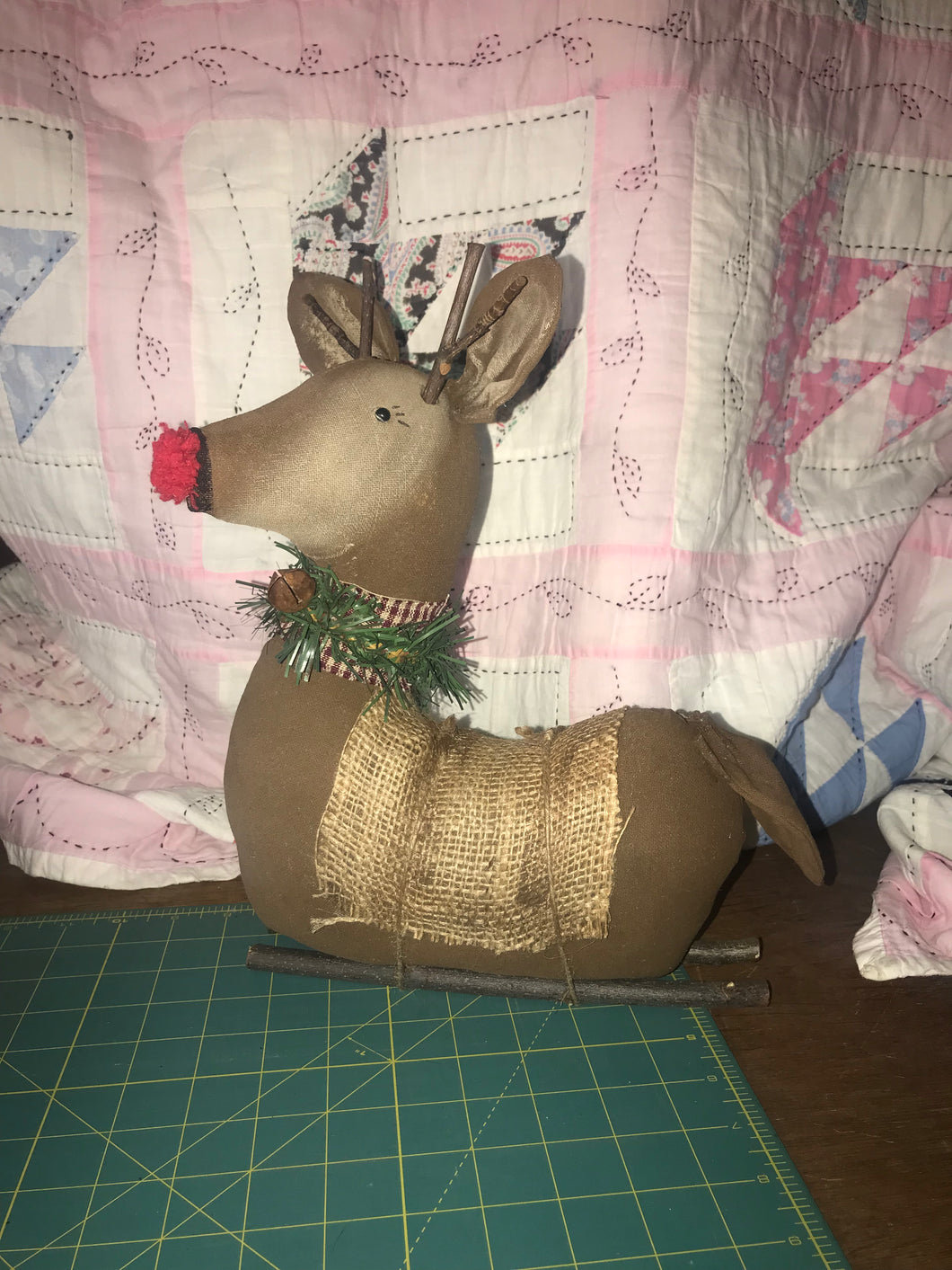 Rudolph the Red Nosed Fabric Reindeer