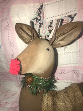 Load image into Gallery viewer, Rudolph the Red Nosed Fabric Reindeer
