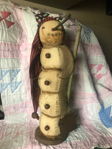 Jeff Standing Fabric Snowman