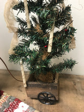 Load image into Gallery viewer, Santa Clause and Tree Cart
