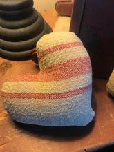 Load image into Gallery viewer, Red Striped Fabric Heart
