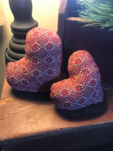 Load image into Gallery viewer, Red Coverlet Fabric Heart
