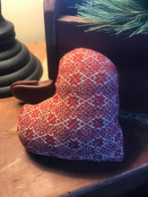 Load image into Gallery viewer, Red Coverlet Fabric Heart
