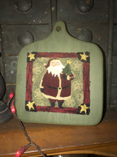Load image into Gallery viewer, Santa and Tree Punch Needle on Hornbook
