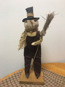 Cal Standing Snowman with Broom