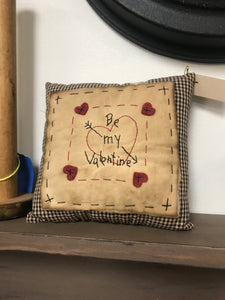Be My Valentine Stitched Pillow