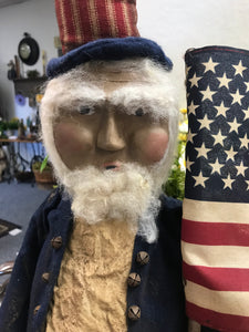Clay Faced Standing Uncle Sam