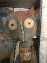 Load image into Gallery viewer, Mr. Hoot Standing Fabric Owl
