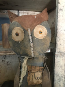 Mr. Hoot Standing Fabric Owl
