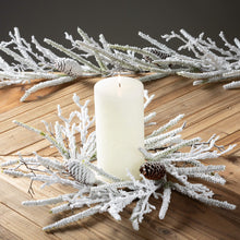Load image into Gallery viewer, Flocked Pine Twig Mini Wreath
