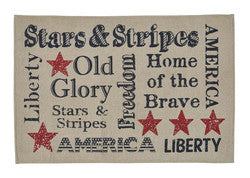 Stars and Stripes Print Rug