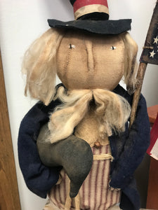 Uncle Sam Doll with Crow