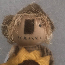 Load image into Gallery viewer, Vivian Scarecrow Doll with Sunflower
