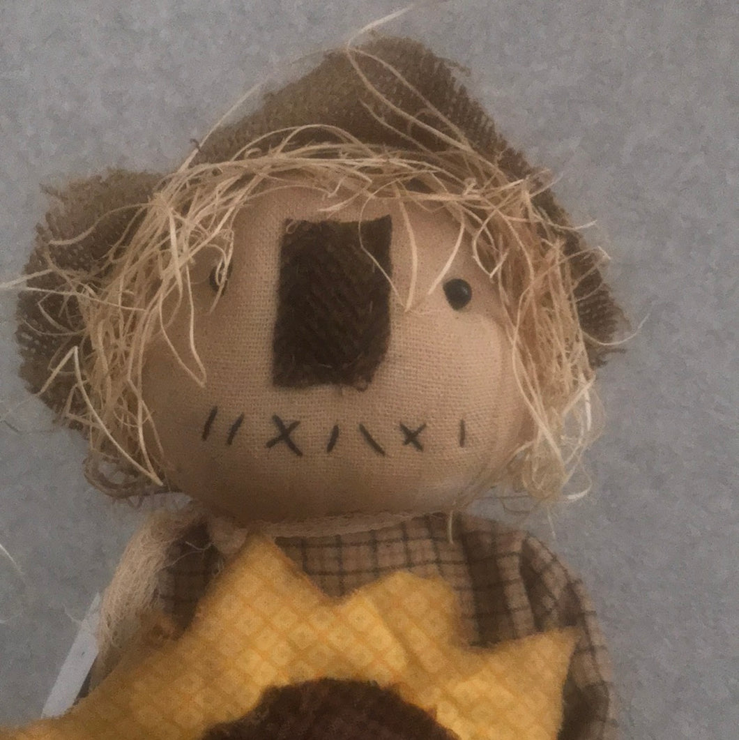 Vivian Scarecrow Doll with Sunflower