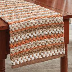 Pumpkin Seed Chindi Table Runner 36”