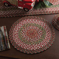Holly Berry Braided Round Placemat