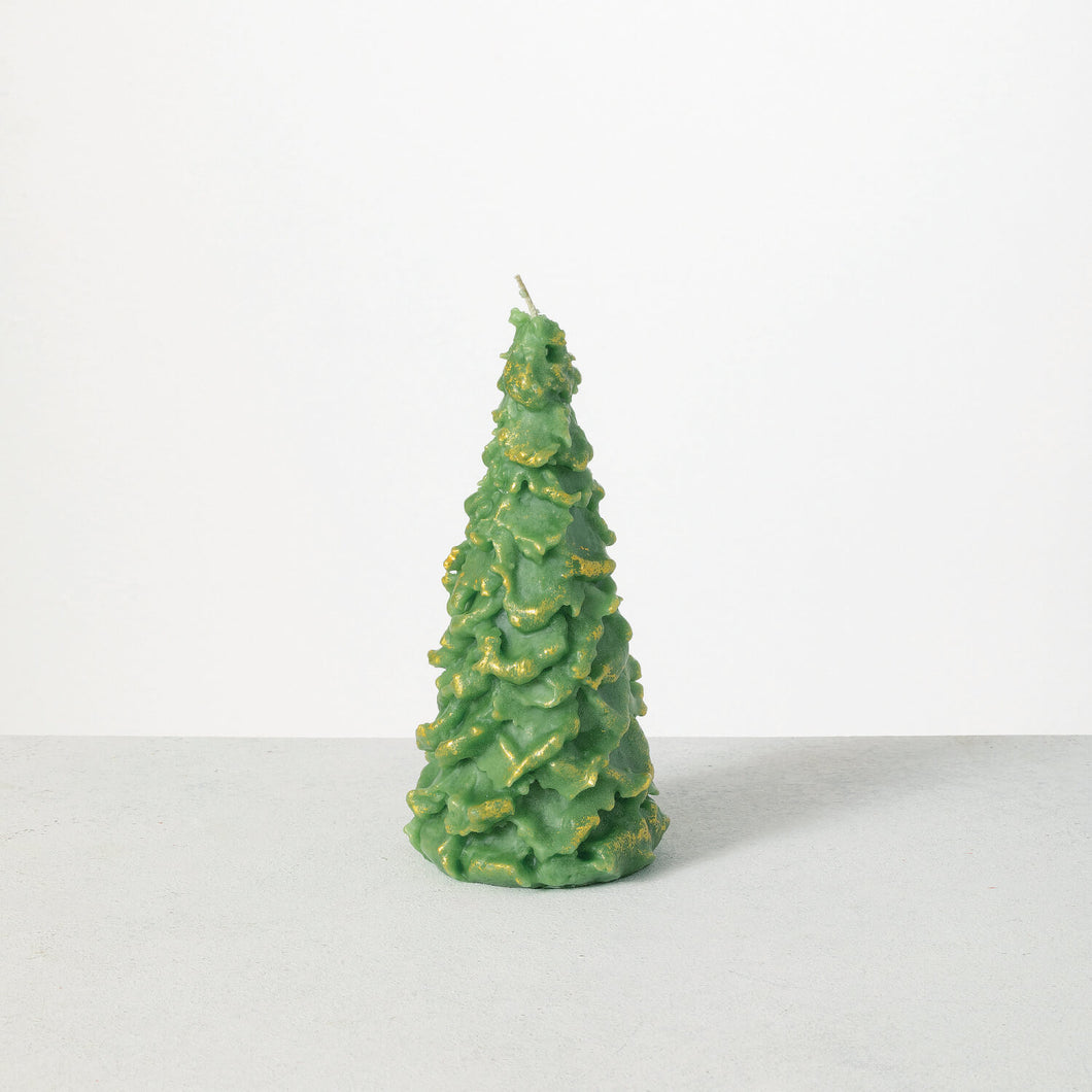 Green Rhapsody Tree Candle Asstd 2
