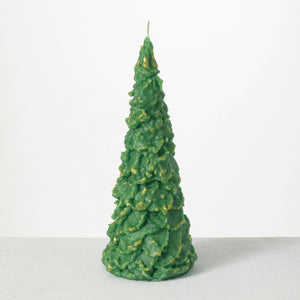 Green Rhapsody Tree Candle Asstd 2